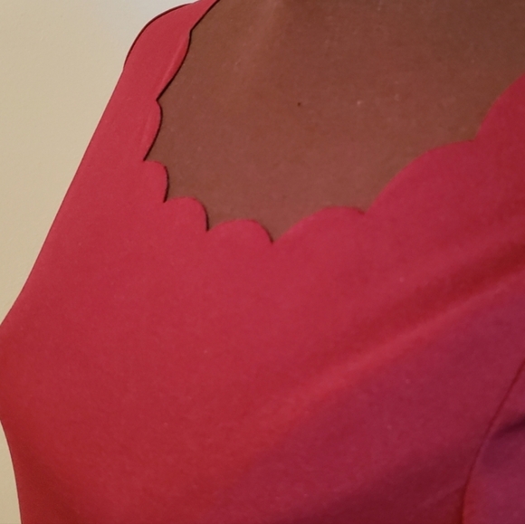 Burgundy Scalloped Top - Picture 2 of 2